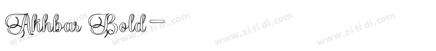 Akhbar Bold字体转换